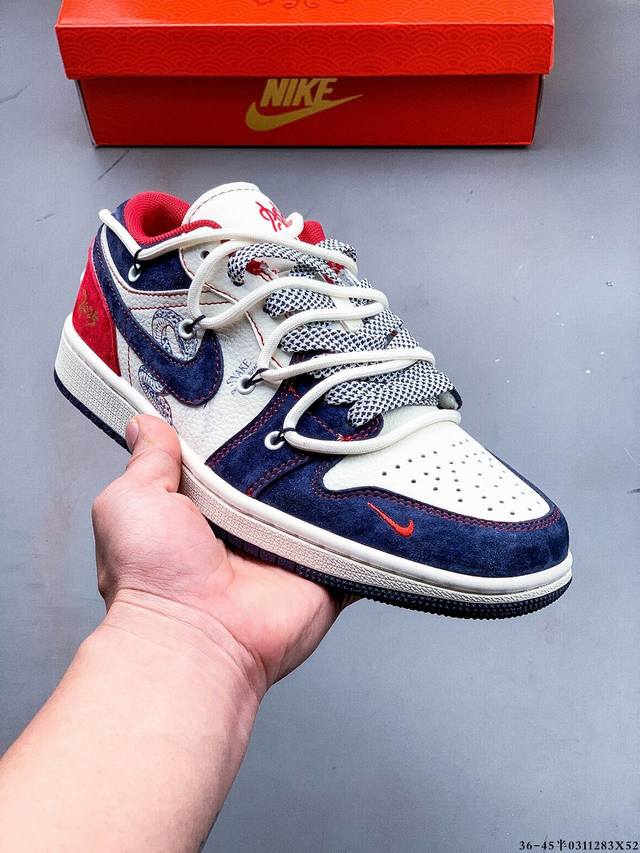 350 公司级头层！耐克Nike Air Jordan 1 Low Aj1乔1 低帮潮流缓运动休闲板鞋。Aj1 低帮拼接 完美版型真头层牛皮# 内置缓震气垫 原