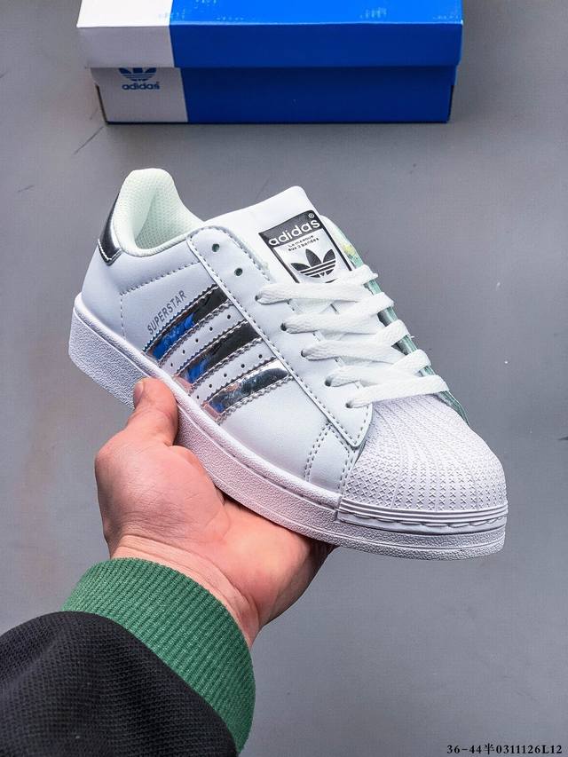 90 阿迪达斯Adidas Superstar 贝壳头经典百搭休闲板鞋 0311126L12 - 点击图像关闭