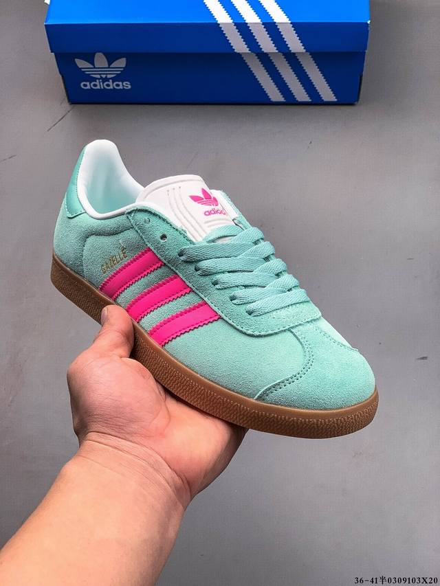 140 真标半码！阿迪达斯Adidas Gazelle 低帮复古百搭休闲运动板鞋 0309103X20 - 点击图像关闭