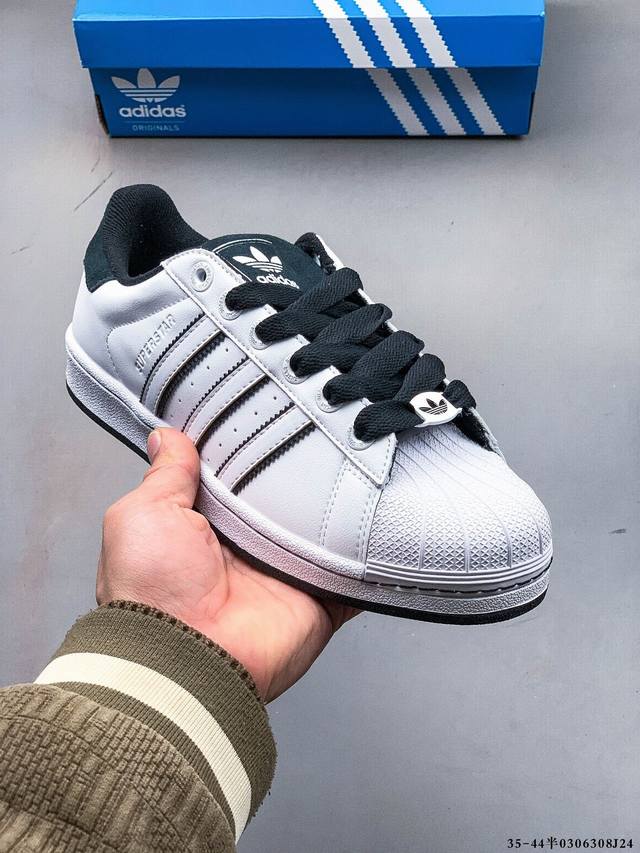 170 公司级！阿迪达斯Adidas Superstar 贝壳头经典百搭休闲板鞋 0306308J24