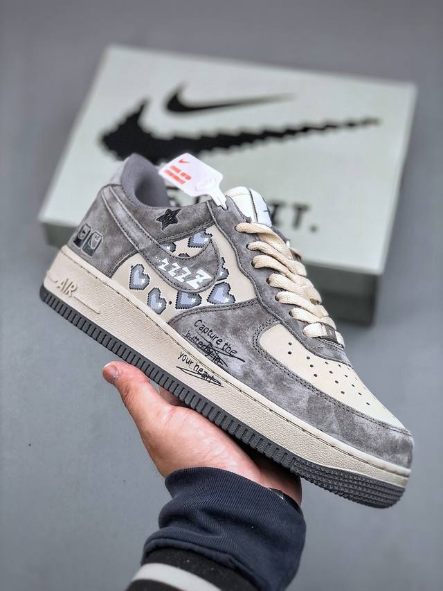 390支持放店 Nike Air Force 1 Low 07 翻毛灰 涂鸦原楦头原纸板 打造纯正低帮空军版型专注外贸渠道 全掌内置蜂窝气垫 原盒配件 原厂中底