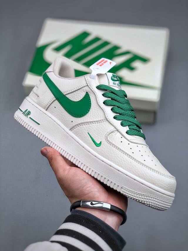 370支持放店 Air Force 1 '07 Low 米白绿反光原楦头原纸板 打造纯正空军版型 #专注外贸渠道 全掌内置蜂窝气垫 #原盒配件 原厂中底钢印、拉