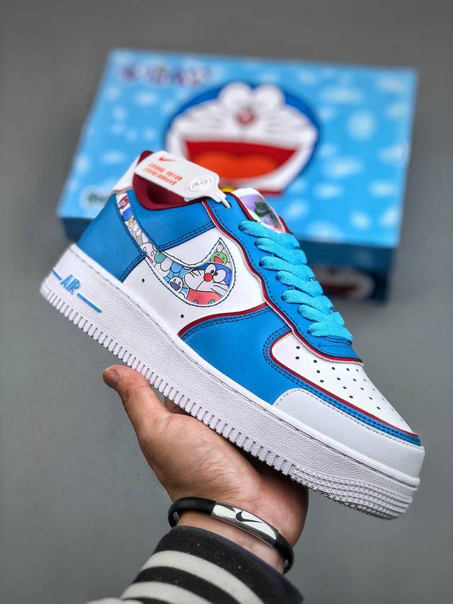 370支持放店 Nike Air Force 1 Low 哆啦A梦原楦头原纸板 打造纯正空军版型专注外贸渠道 全掌内置蜂窝气垫 原盒配件 原厂中底钢印、拉帮完美