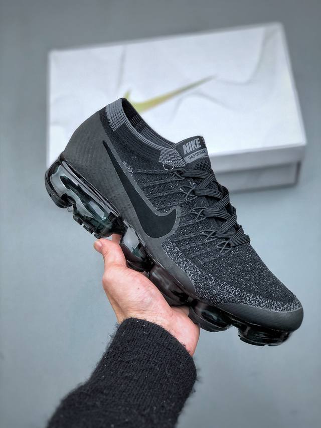 350支持放店 Nike Air Vapormax Flyknit 1.0 Max2018 初代全掌大气垫飞织低帮百搭休闲运动慢跑鞋 原楦原纸版开发，采用德产斯