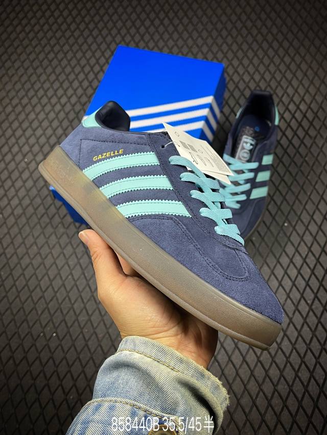 180 B支持放店 公司级Adidas Originals Gazelle Indoor 三叶草休闲防滑耐磨低帮板鞋 鞋头出色设计 塑就出众贴合感 稳固的后跟贴