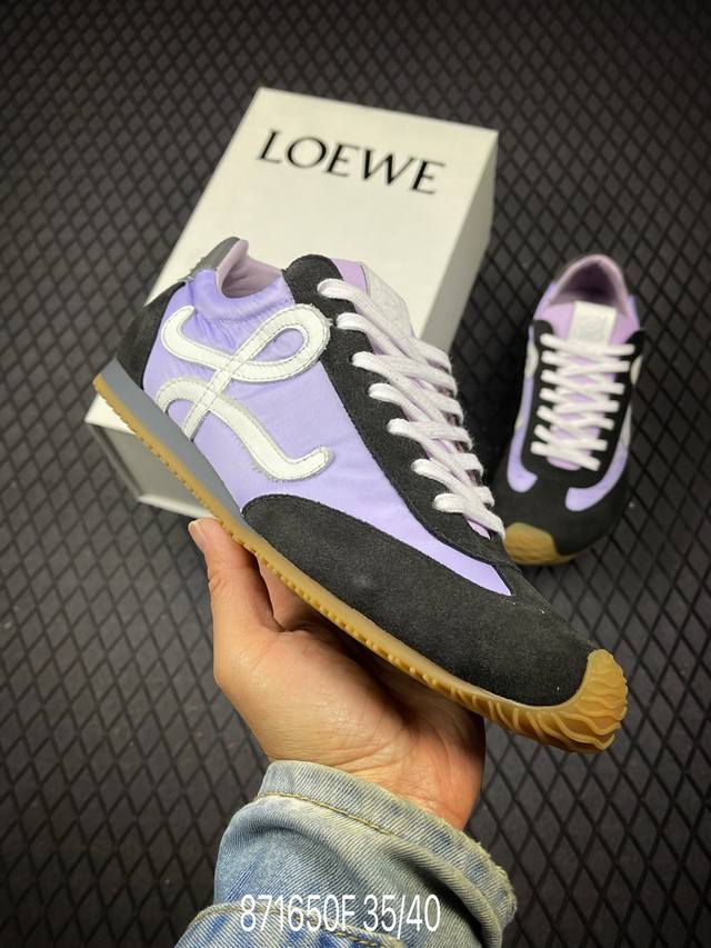 460 F支持放店 市售顶级 任意细节不惧对比 罗意威/Loewe 2025 | Ballet Runner 2.0 早春新款爆款芭蕾舞鞋 不对称鞋头造型 外贸