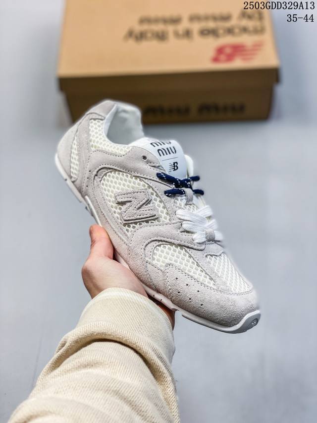 260 Miumiu X New Balance Nb530 新百伦缪缪联名款复古运动鞋 全套原楦原纸板原厂数据开发 原厂三文治网纱 原装进口羊皮加羊反绒正确绒