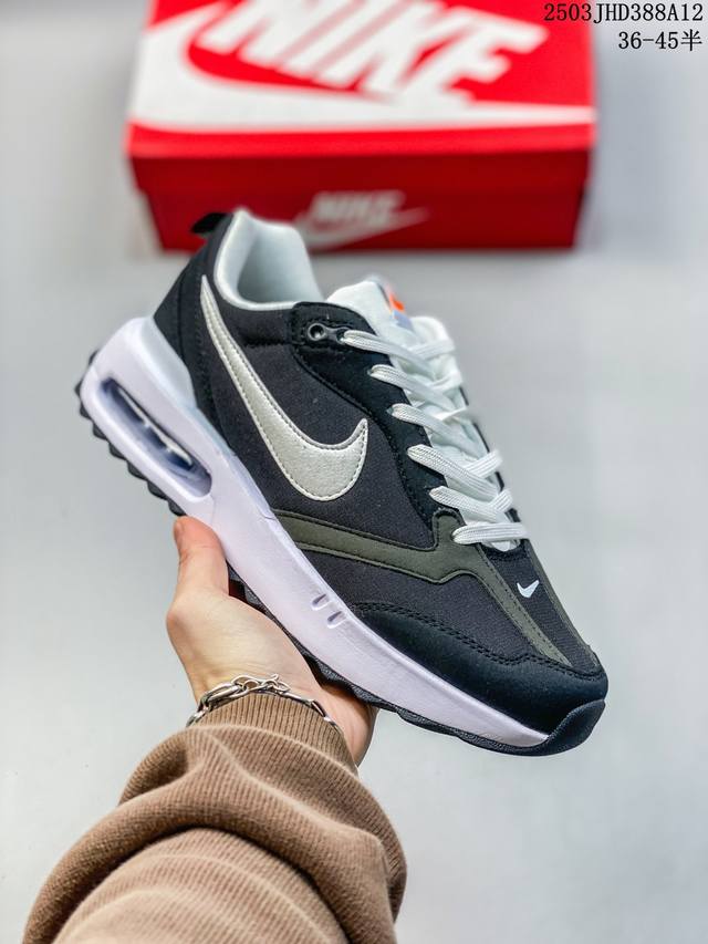 170 公司级Nk Air Max Dawn 黎明系列低帮气垫百搭休闲运动慢跑鞋 采用柔软翻毛皮和透气梭织材料打造利落鞋面 中底和鞋跟融入现代感线条设计 兼具复