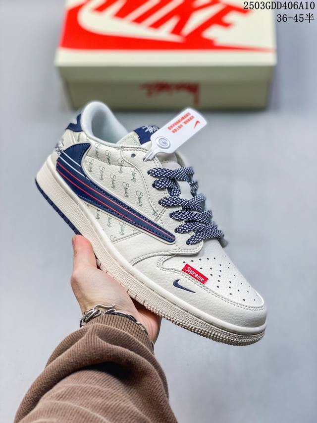 260 Travis Scott X Fragment Design X Jordan Air Jordan 1 Low Og Sm反光 “斯图西联名——米白深 - 点击图像关闭