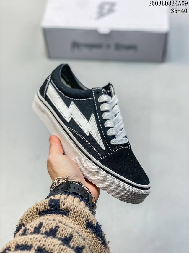 100 硫化工艺 万斯/Revenge X Storm X Vans 万斯闪电系列 经典休闲板鞋 尺码：35 36 37 38 39 40 工艺：硫化1:1（重