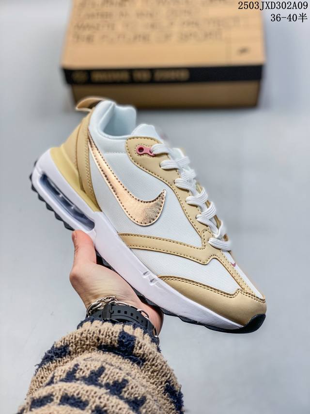 180 Nk Air Max Dawn 黎明系列低帮气垫百搭休闲运动慢跑鞋 采用柔软翻毛皮和透气梭织材料打造利落鞋面，中底和鞋跟融入现代感线条设计，兼具复古风格