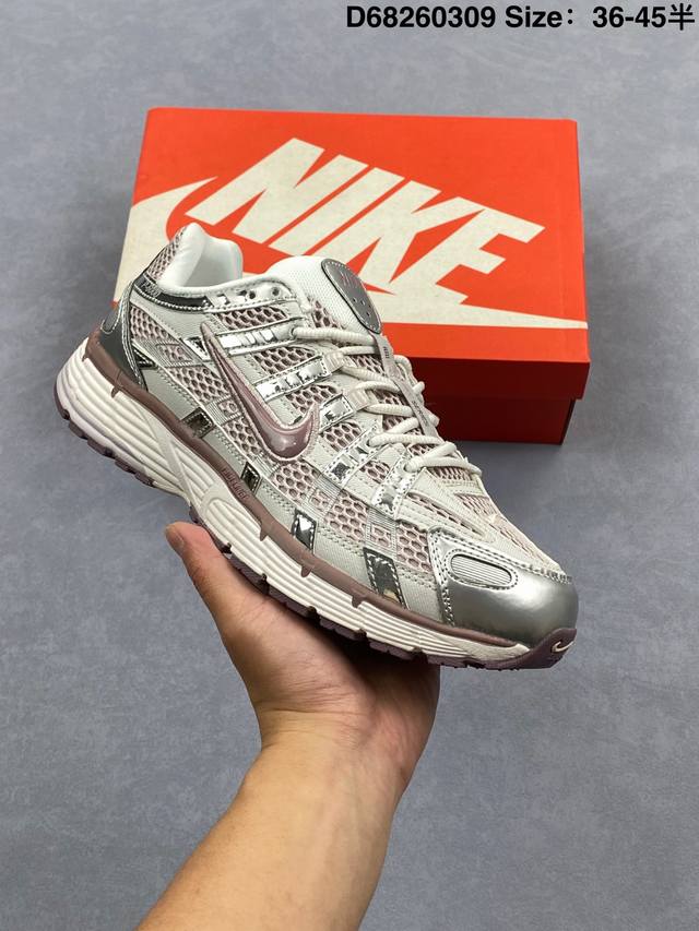 180 Nike P-6000 舒适百搭防滑耐磨 低帮 休闲跑步鞋 银白 货号: Ib4019-019 尺码:36-45 编码:D68260309