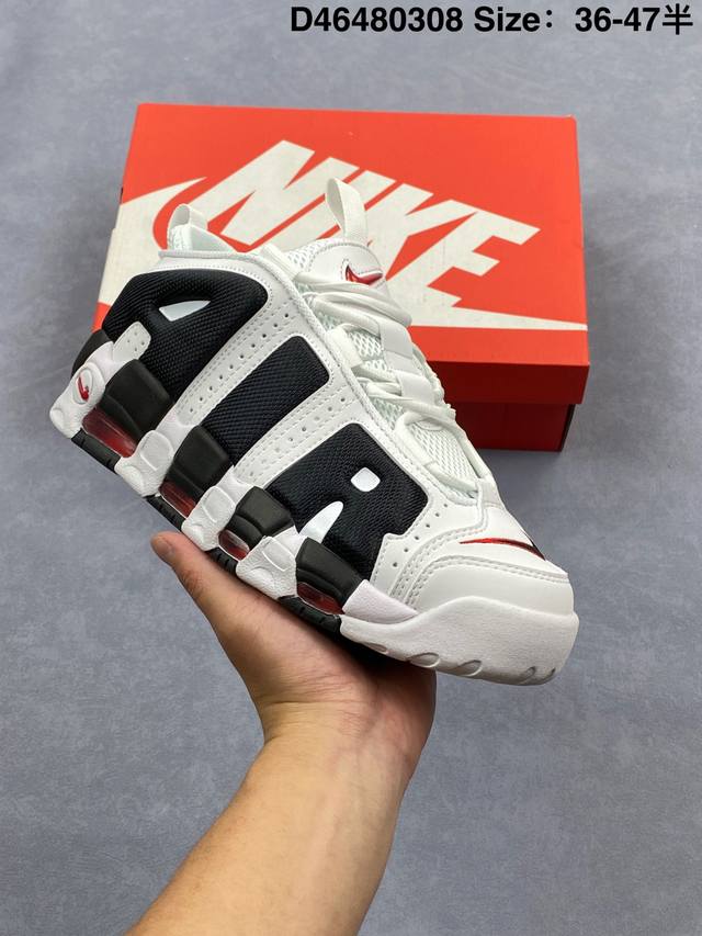 330 Nike Air More Uptempo Low 白黑红 代表着历史最高版本皮蓬 原盒原标 之前一直专供外贸、各大平台输出 行业内公认最高评价的皮蓬