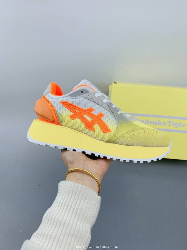 ：230 公司级亚瑟士Onitsuka Tiger鬼冢虎Moage Co 厚底老爹鞋男女休闲鞋 Size：如图 编码：K578K0320314