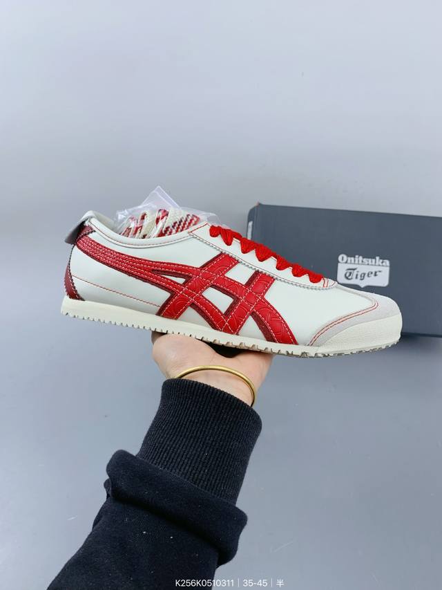 ：130 Asics 亚瑟士 Mexico 66 Slip-On复古时尚 舒适透气 耐磨防滑 休闲鞋 Size：如图 编码：K256K0510311