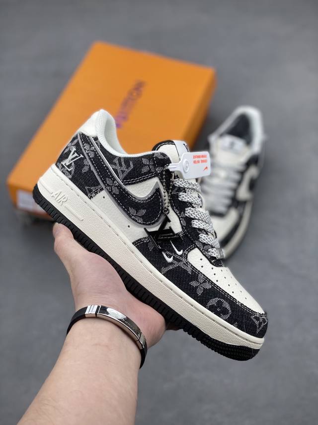 本地自取260 海外限量发售！公司级Nike Air Force 1 '07 Low “Lv联名--星夜黑”空军一号 低帮 运动鞋 休闲鞋 折边针车 工艺难度大 - 点击图像关闭