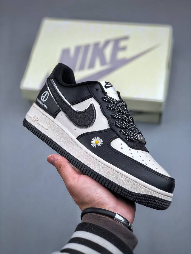 250 Nike Air Force 1 Low 07 X Peaceminusone 黑白雏菊满天星原楦头原纸板 打造纯正低帮空军版型专注外贸渠道 全掌内置蜂