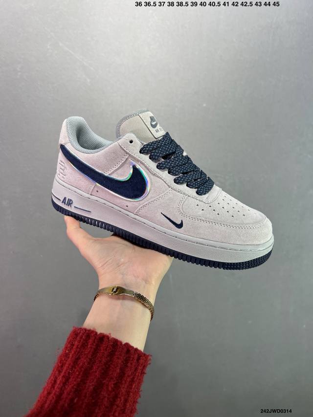 210 公司级 Nike Air Force 1 ‘07 Low 麂皮灰 卫冕冠军 小勾满天星空军一号中帮运动休闲板鞋 进口麂皮 原装鞋盒原楦头原纸板 内置全掌 - 点击图像关闭