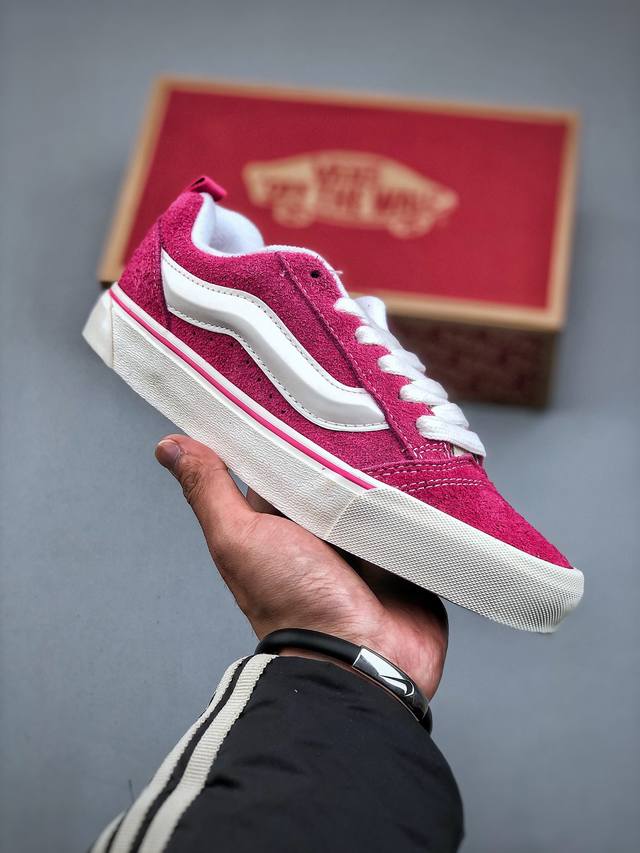 Vans Classics Knu Skool 面包鞋 范斯官方 肥胖版 玫红色包鞋 Imran Potato与vans联名超火的土豆鞋 复古经典 鞋头放大 包