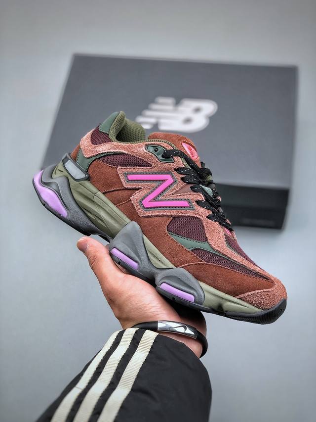 New Balance 9060 Burgundy Brown 系列复古百搭老爹风小象蹄休闲运动跑步鞋 棕红紫 U9060Bur 尺码 36-45 半