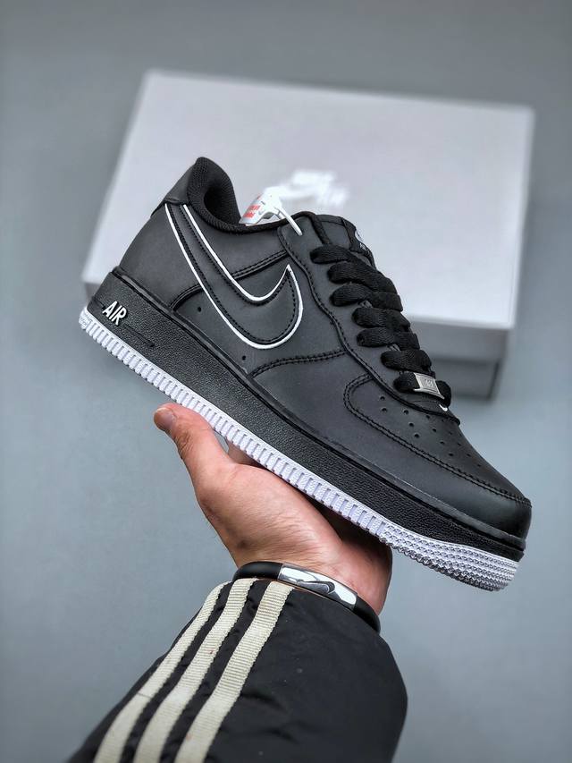 Nike Air Force 1 '07 Low黑白 原楦头原纸板 打造纯正空军版型 #专注外贸渠道 全掌内置蜂窝气垫 #原盒配件 原厂中底钢印 拉帮完美 官方