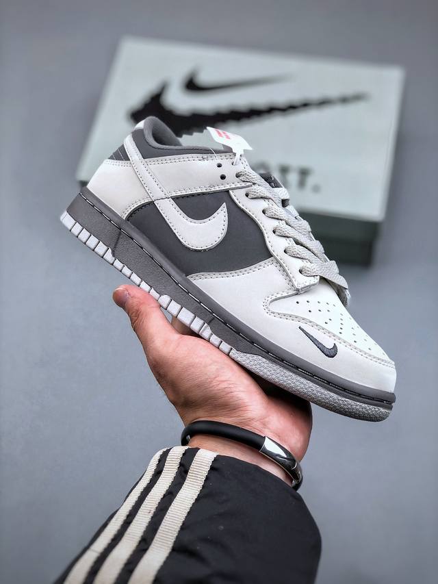 Nike Sb Dunk Low 深灰白纯原大厂出品 极力推荐原装头层材料 独家版型蒸餾加工帶來的是更好的视觉和脚感体验大厂纯原品质出货 清洁度 电绣工艺 皮料