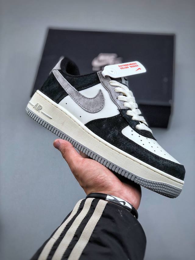 Nike Air Force 1 Low 07 黑白灰原楦头原纸板 打造纯正低帮空军版型专注外贸渠道 全掌内置蜂窝气垫 原盒配件 原厂中底钢印 拉帮完美 官方货