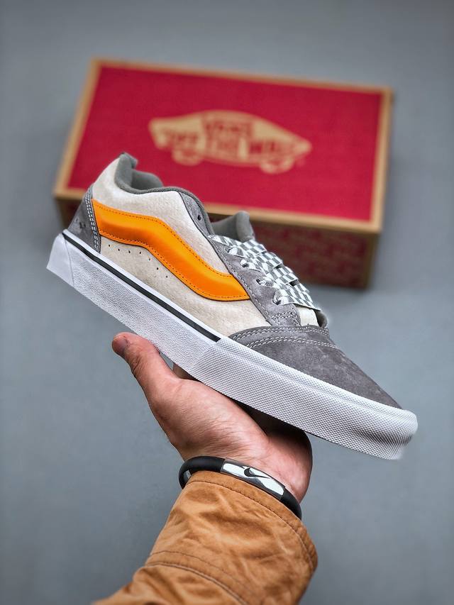 Vans Classics Knu Skool 范斯官方面包鞋 Vans超火的灰密橘色 复古经典 鞋头放大 包边上移加厚 鞋舌加厚 Vans Classics