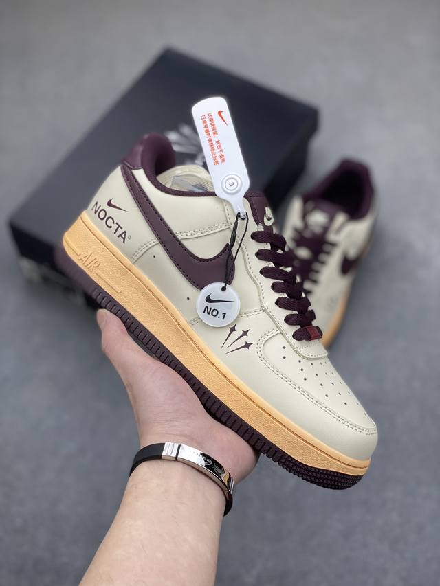 套现开学季 版本 海外限量发售 公司级nike Air Force 1 '07 Low Nocta联名-日出黄 空军一号 低帮 运动鞋 休闲鞋 Nocta耐克和