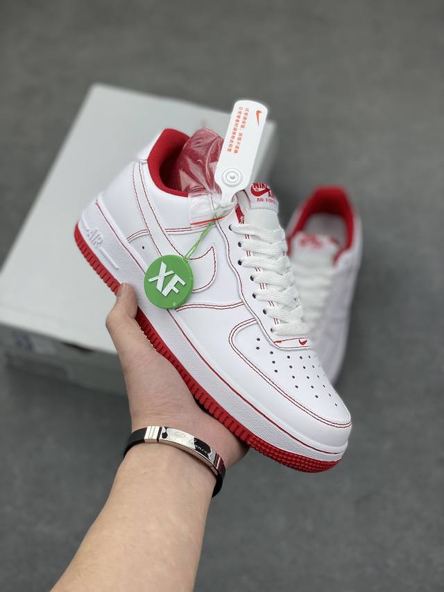 超级 长期补货 独家 Xf版本 版本 公司级nike Air Force 1 '07 白红缝线 原楦头原纸板 纯正空军版型专注外贸渠道 全掌内置蜂窝气垫 #原盒