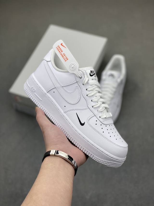 Nike Air Force 1 Low 白黑小勾 空军一号低帮运动休闲板鞋 原楦头原纸板 打造纯正空军版型 专注外贸渠道 全掌内置蜂窝气垫 原盒配件 原厂中底