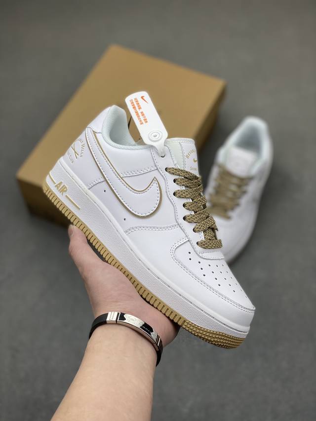 海外限量发售 公司级 Nike Air Force 1 Low Sushi Club 卡其 经典空军一号低帮休闲板鞋 3M反光 原楦头原纸板 纯正空军版型 内置