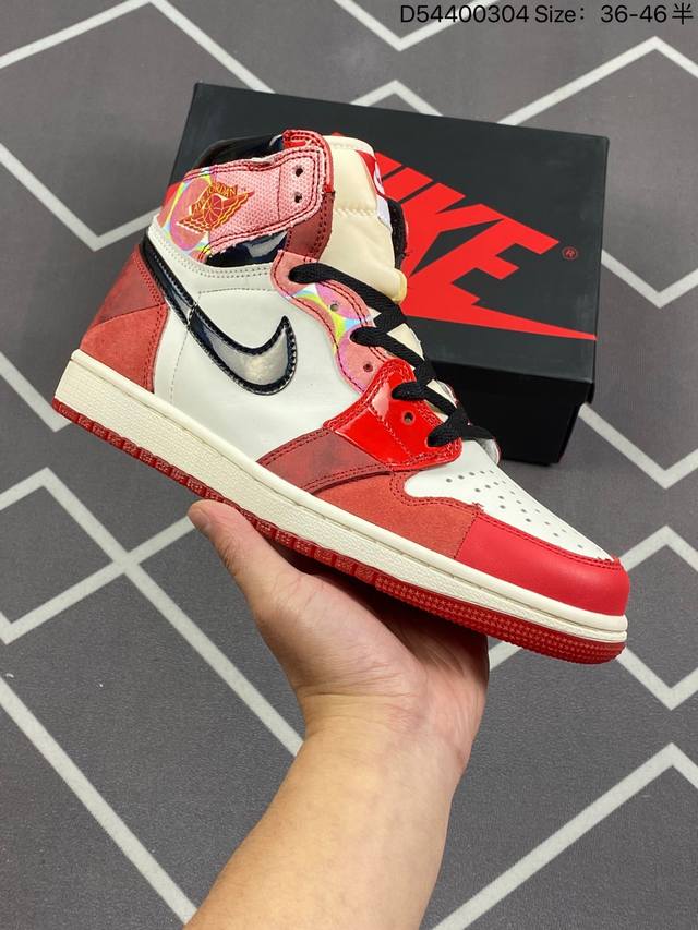 Air Jordan 1 Retro High Og Sp Next Chapter 高帮 蜘蛛侠 Aj1 乔丹1代 Aj1 乔1 高邦 蜘蛛侠 白黑红 乔丹篮