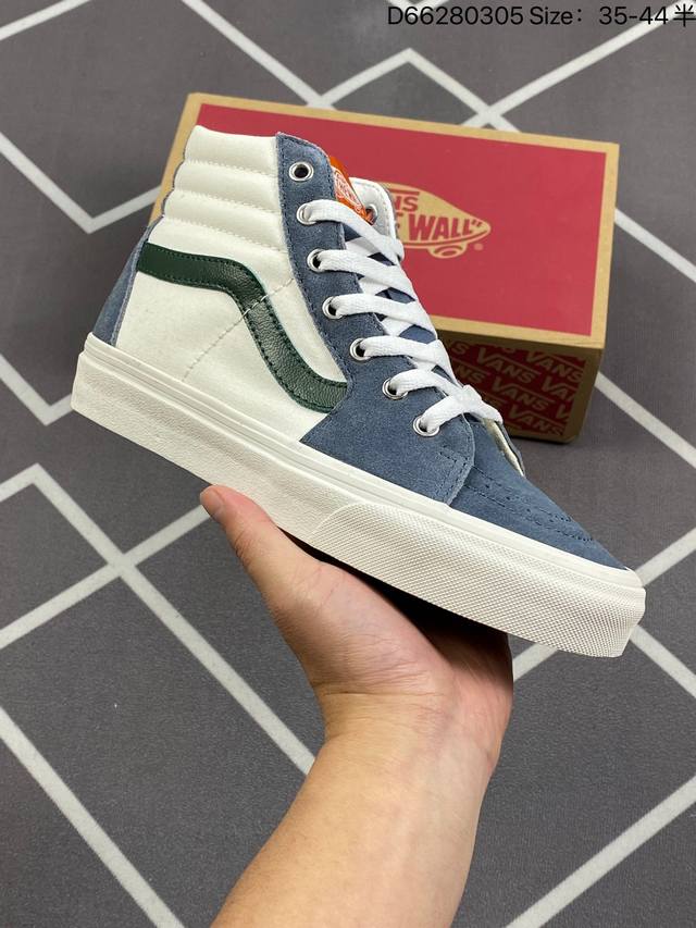 Vans 范斯 女士sk8-Hi 运动休闲鞋尺码 35 36 36.5 37 38 38.5 39 40 40.5 41 42 42.5 43 44 工艺 硫化