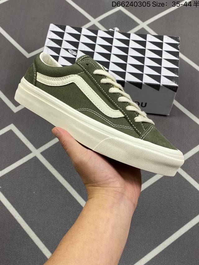 真标硫化 Pilgrim Surf + Supply X Vans Vault Og Style 36 Lx 高端联名 硫化大底 鞋身用到常见的 麂皮 + 帆布