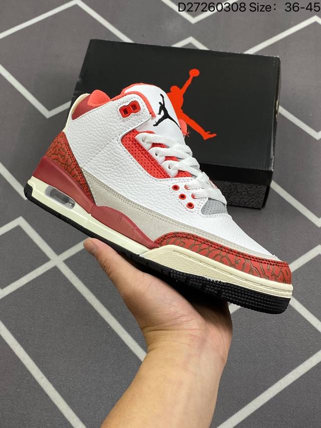 Fragment Design X Air Jordan 3 Aj3藤原浩 闪电联名 #盖章大师再次重拳出击 发售原鞋对比开发 重金购入公司楦头打造 标配原厂采