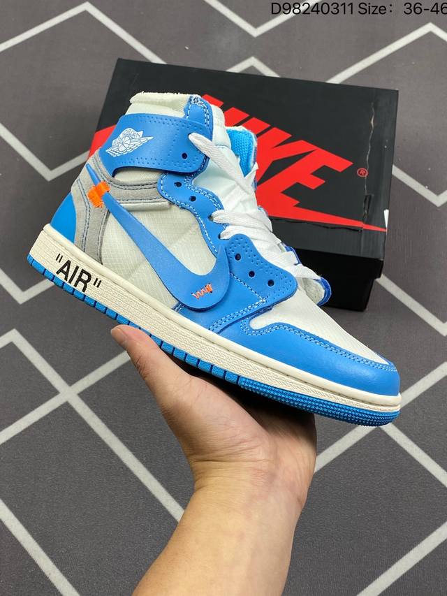 Air Jordan 1 X Off-White White The Ten Ow联名aj1乔1 高帮文化篮球鞋 Aq0818- 编码 D98 311 Size