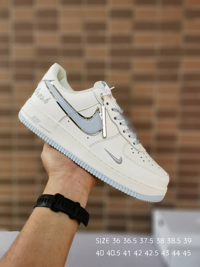 Nike Air Force 1 Low 07 白浅蓝小钩 原楦头原纸板 打造纯正低帮空军版型 专注外贸渠道 全掌内置蜂窝气垫 原盒配件 原厂中底钢印 拉帮完美