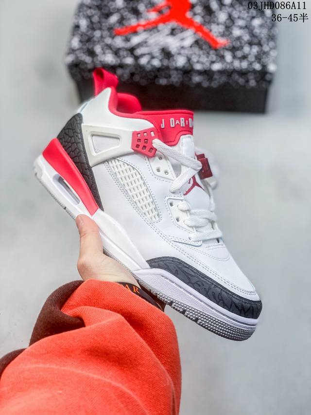 公司级带半码air Jordan Spizike Low 白蓝男子低帮复古运动篮球鞋 Fq1759-104 尺码 36-45半 编码 03Jhd086A11