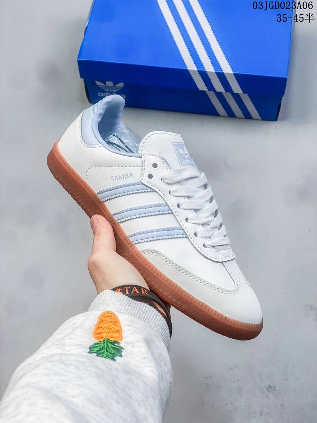 真标带半码adidas阿迪达斯三叶草女鞋samba Og W复古百搭休闲鞋运动鞋ie0877尺码35-45半 03Jgd02 6