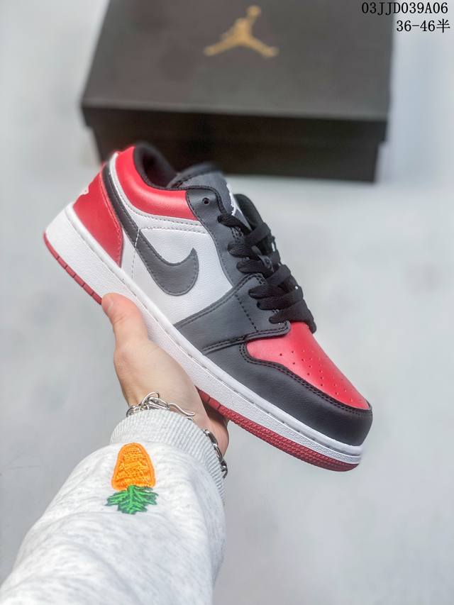 真标带半码 乔丹air Jordan 1 Low Aj1 Wh 乔1 低帮复古文化休闲运动篮球鞋 凭借出色的性能和吸睛的外观 Air Jordan直是风球场和街