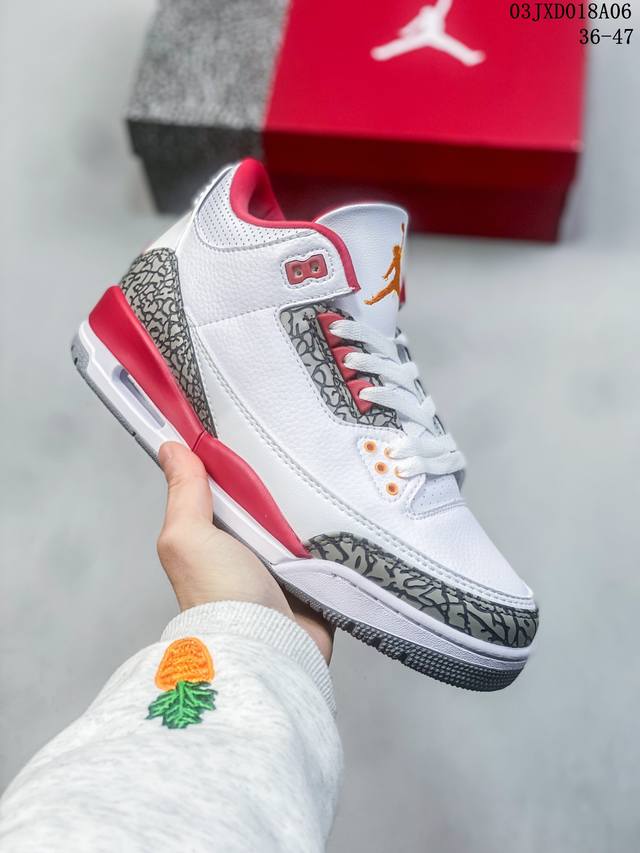 Nike Air Jordan 3 Retro Desert Cement 迈克尔 乔丹aj3代中帮复古休闲运动文化篮球鞋 白酒红雀水泥爆裂纹 Ct8532-1