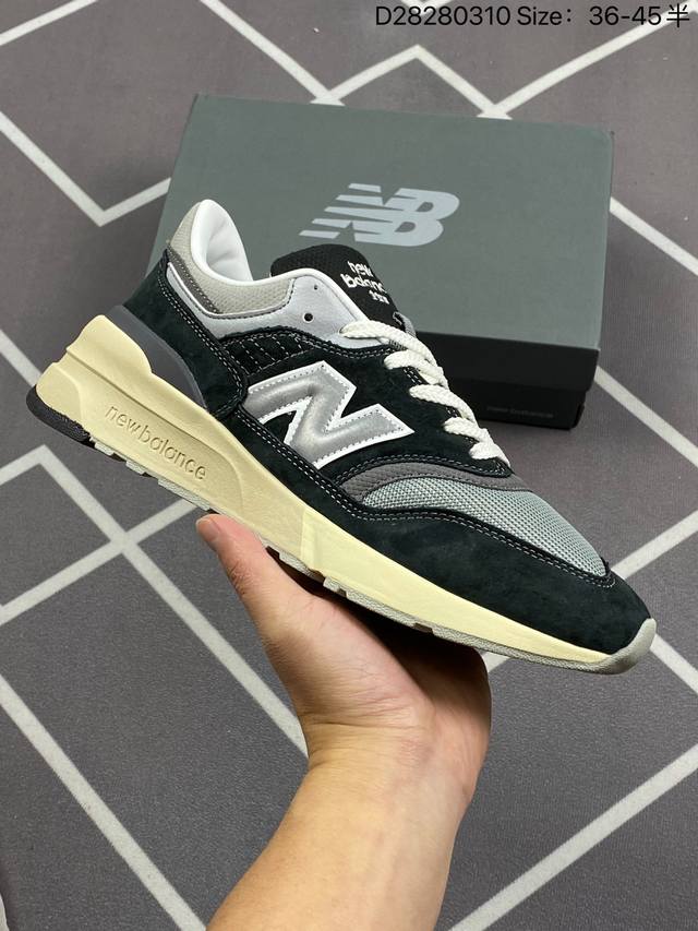 新百伦 New Balance Nb官方男女鞋997系列 时尚舒适休闲运动鞋男女款休闲复古鞋 拼接鞋面 具有良好的强度 弹性特点 舒适耐磨 与织物拼接 全面提升