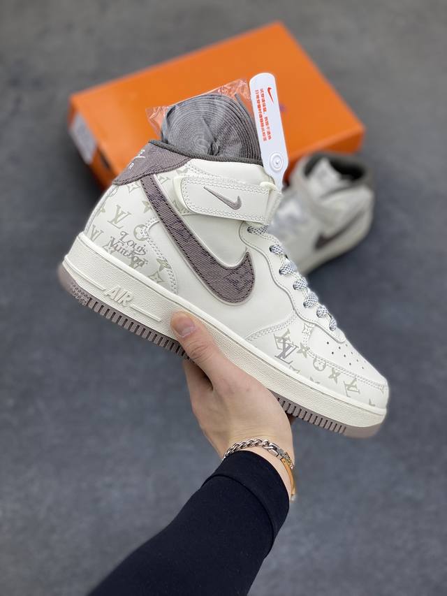 海外限量发售 公司级nike Air Force 1 '07 Low Lv联名--灰牛仔暗夜精灵 空军一号 中帮 运动鞋 休闲鞋 折边针车 工艺难度大 原楦头原