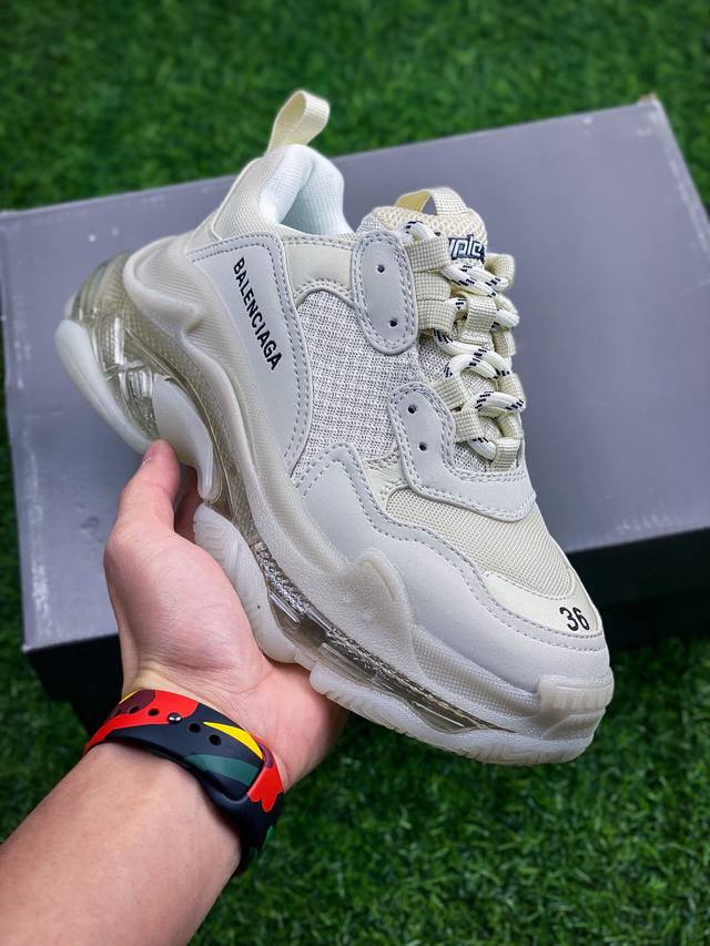 公司级balenciaga Triple S 巴黎世家 Balenciaga 三代做旧厚底老爹鞋 组合底 墨绿革命性balenciaga珍藏版运动鞋,17年冬季