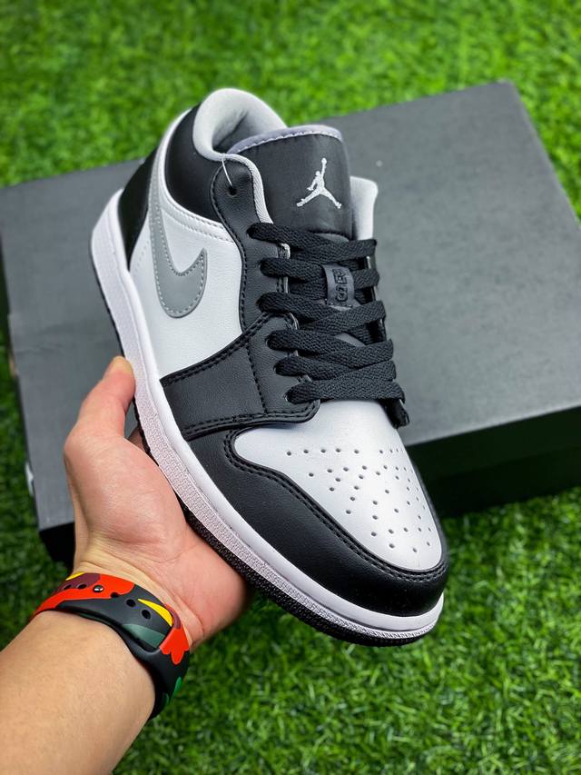 老邓版air Jordan 1 Low Shadow 影子灰 Aj1乔丹一代低帮经典复古文化休闲运动篮球鞋 酷灰黑 货号 553558-040 Z1 男女同款