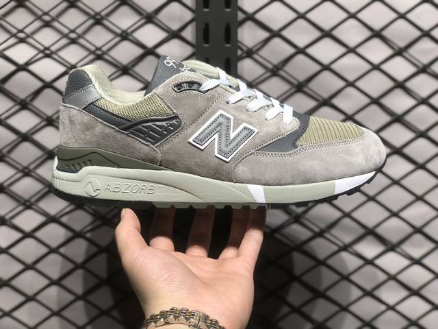 新百伦 New Balance M998系列 高端美产复古休闲跑步鞋 采用台产猪巴革及透气网眼材质 原装组合底模精密开发 搭载全新碳素中底 货号 M998Gy