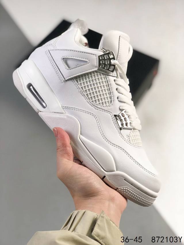 耐克nike Air Jordan 4 Retro Aj4 乔4 迈克尔 乔丹 Aj4代 中帮复古休闲运动文化篮球鞋 秉承轻量化的速度型篮球鞋设计思想完成设计