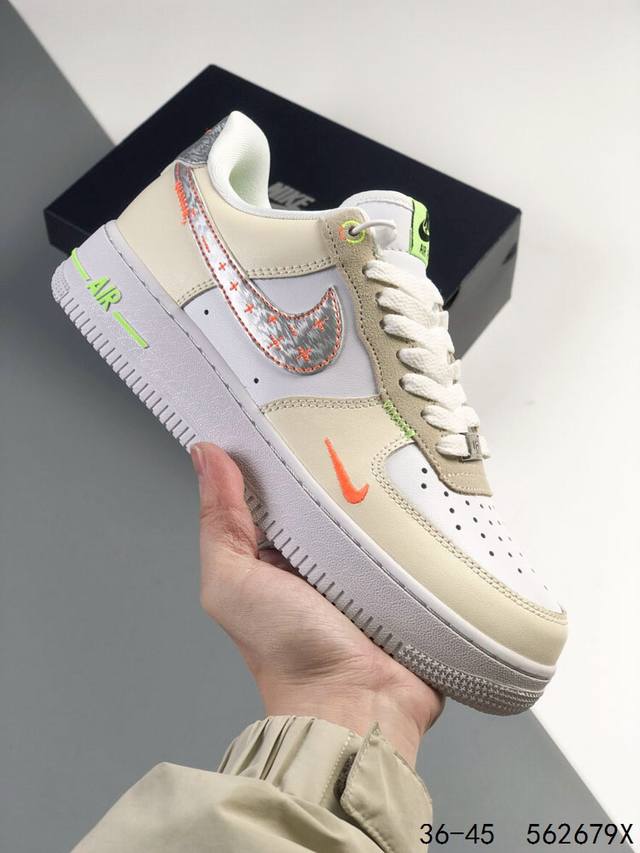 真标带半码 耐克nike Air Force 1 Low 空军一号 低帮百搭休闲运动板鞋 柔软 弹性十足的缓震性能和出色的中底设计 横跨复古与现代的外型结合 造