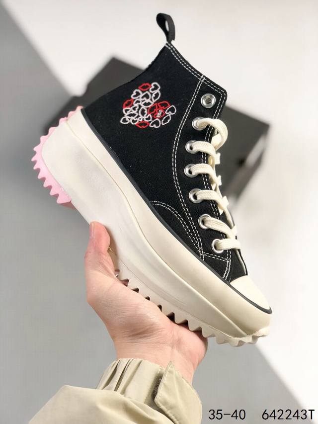 真标带半码 Converse 匡威 潮流百搭 耐磨防滑 高帮厚底增高休闲鞋 Id:642243T